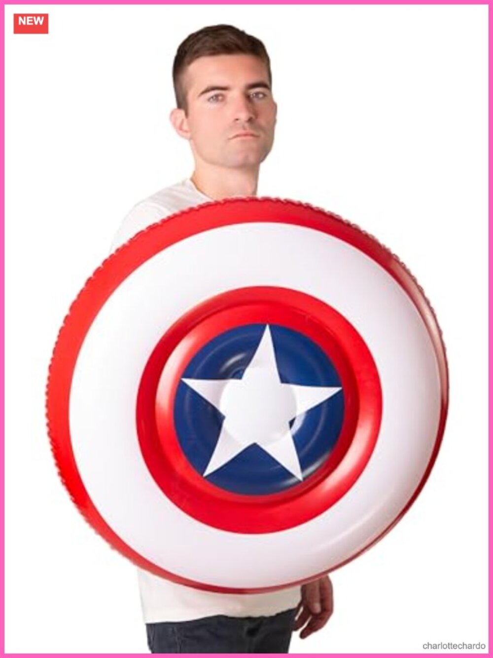Inflatable USA Shield 25in Patriotic Costume Prop One Size